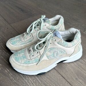 Chanel Tweed Sneakers, 38